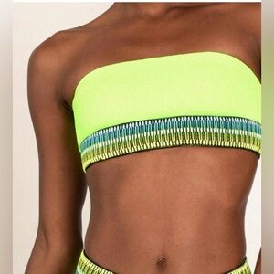 NWT | Peixoto Kirra Bikini Top - Neon Green - Bandeau Top - Size Medium